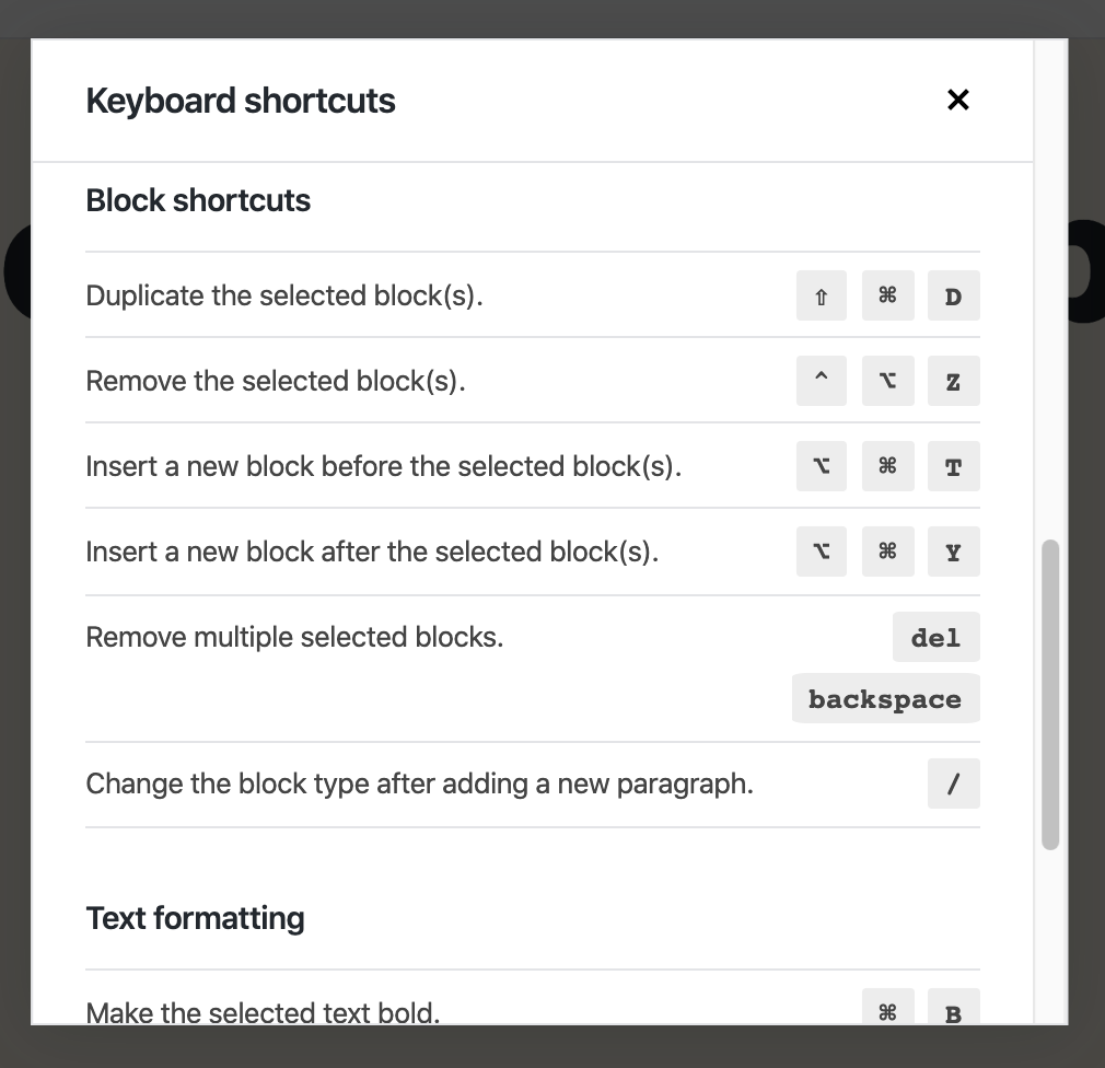 wordpress-keyboard-shortcuts