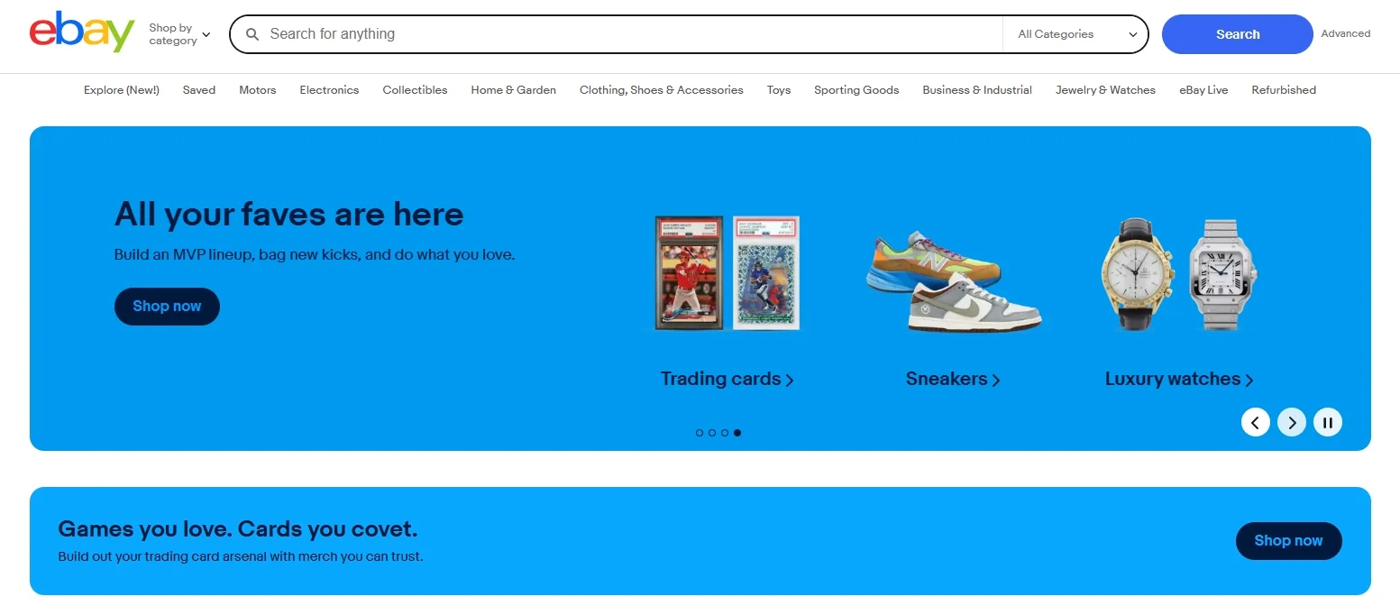 eBay website