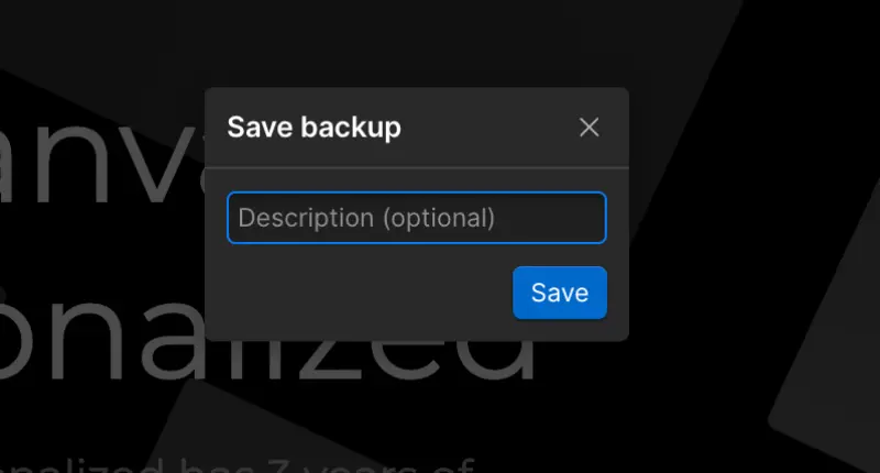 Save backup for your Webflow website before Webflow to WordPress migration