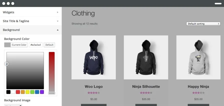 Storefront website builder