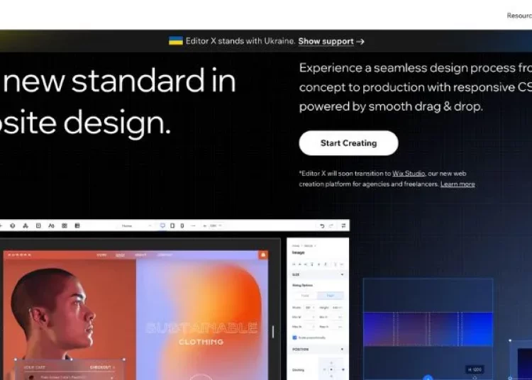 Wix Editor X - one of Wix website builder tools