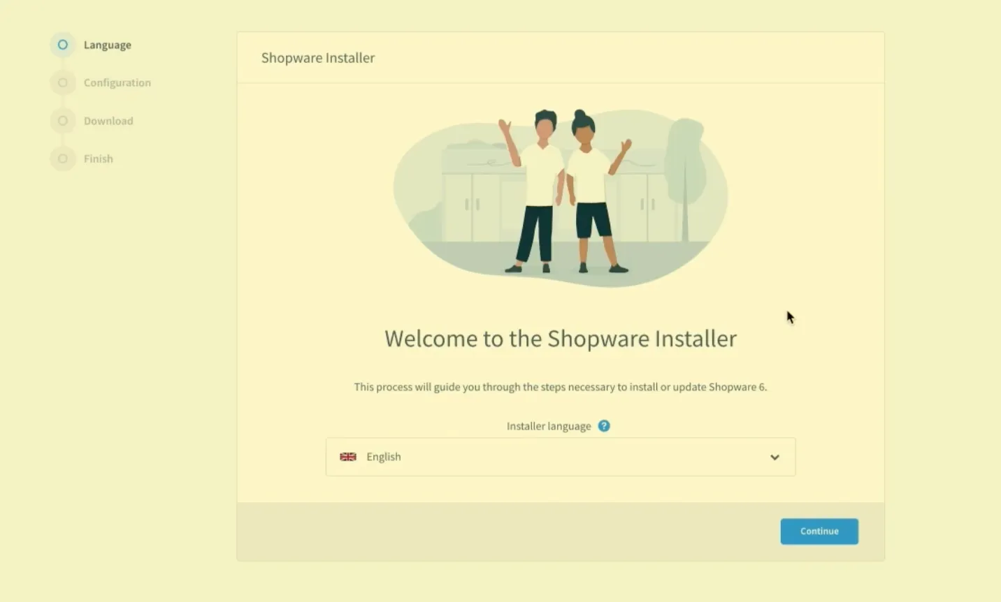 shopware installer welcome