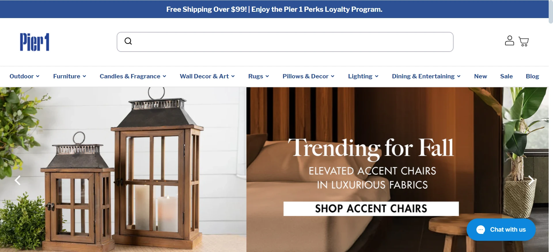 Pier 1 shopify store example