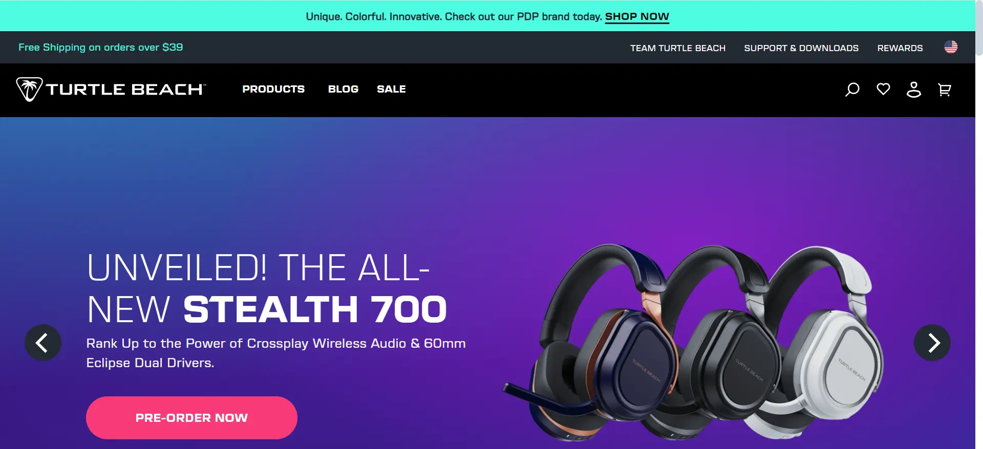 Turtle Beach shopify store example