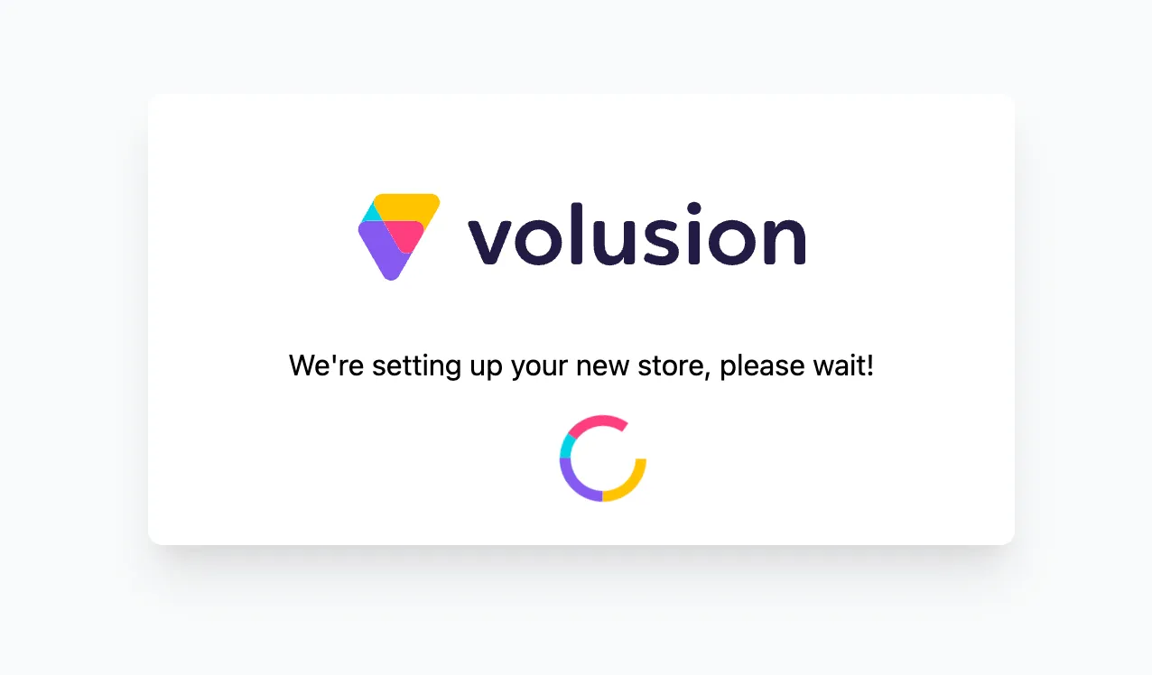 create a store on volusion is rather slow