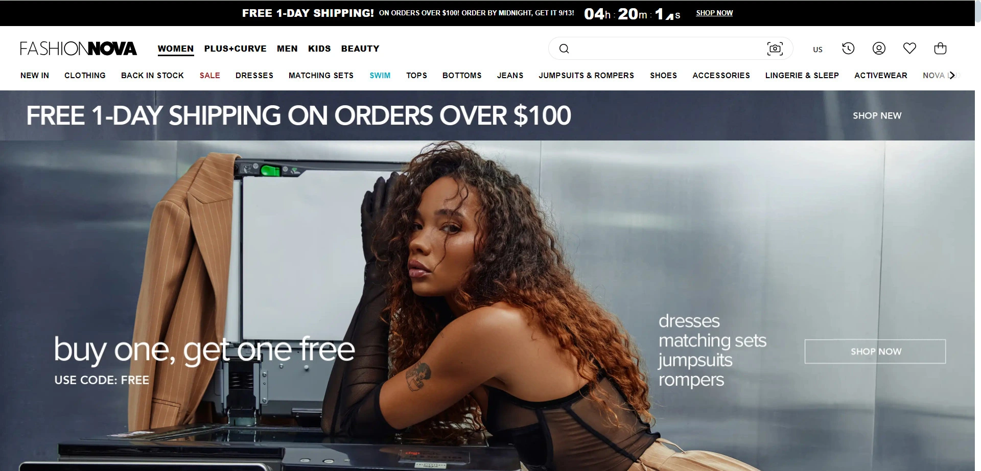 Fashion Nova best shopify store examples