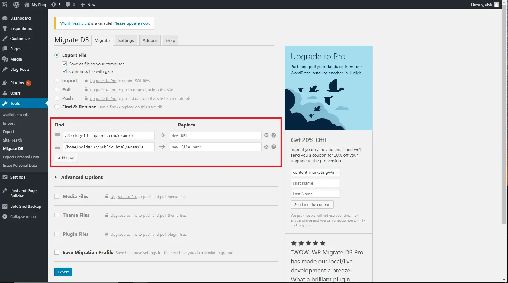 migrate-wordpress-plugin-step-1c