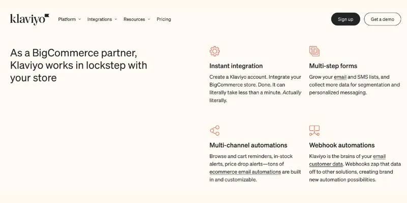Klaviyo is one of the BigCommerce apps