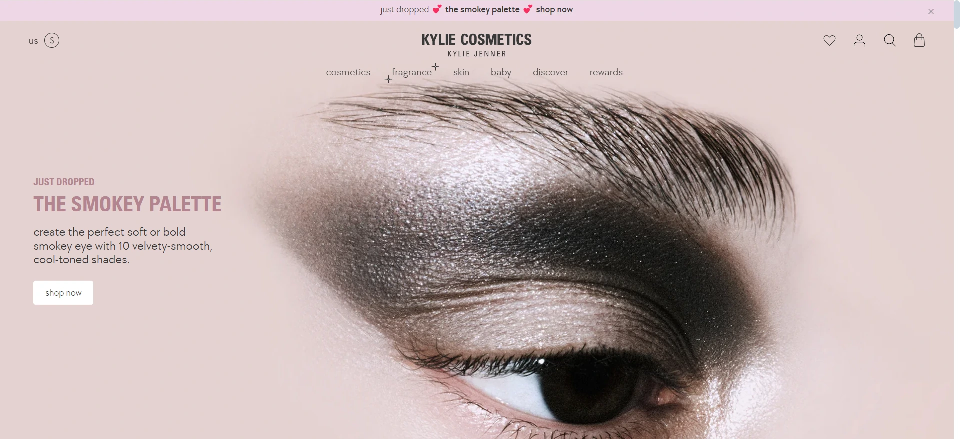 Kylie Cosmetics store Shopify website examples