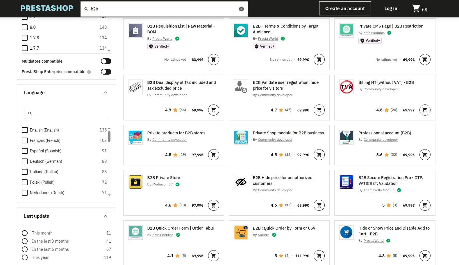 Dedicated B2B modules help extend PrestaShop's wholesale capabilities