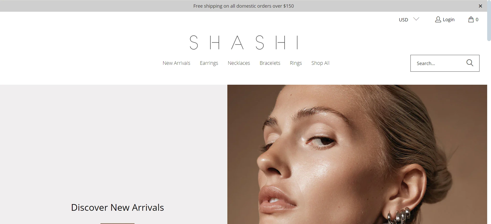 Shashi Shopify store example