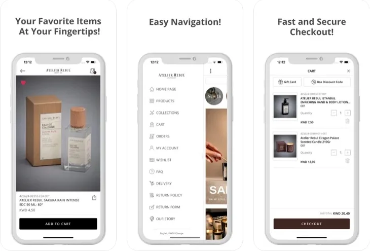 Shopify mobile app example