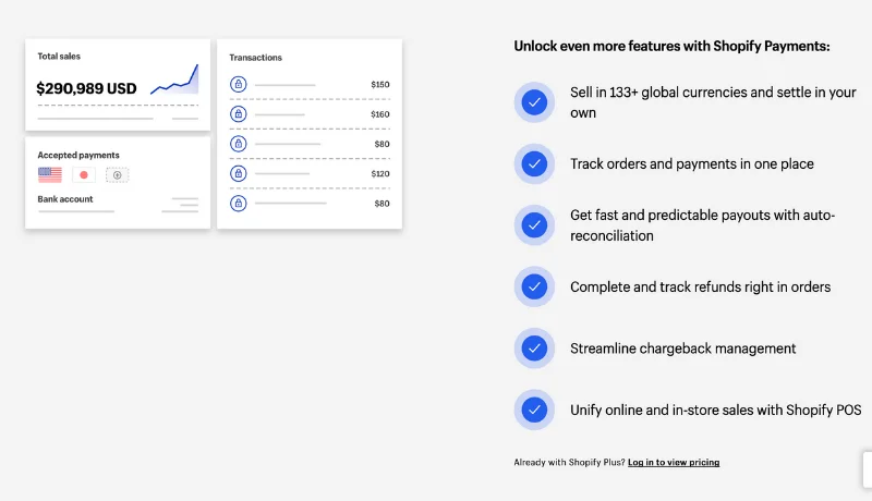 Shopify Payments for Shopify Plus