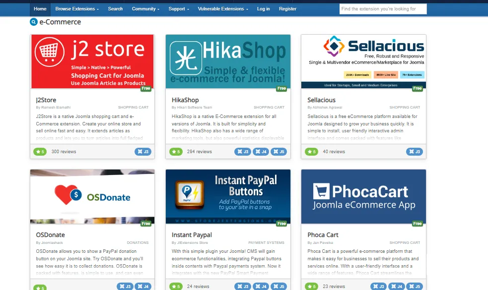 joomla-ecommerce-apps