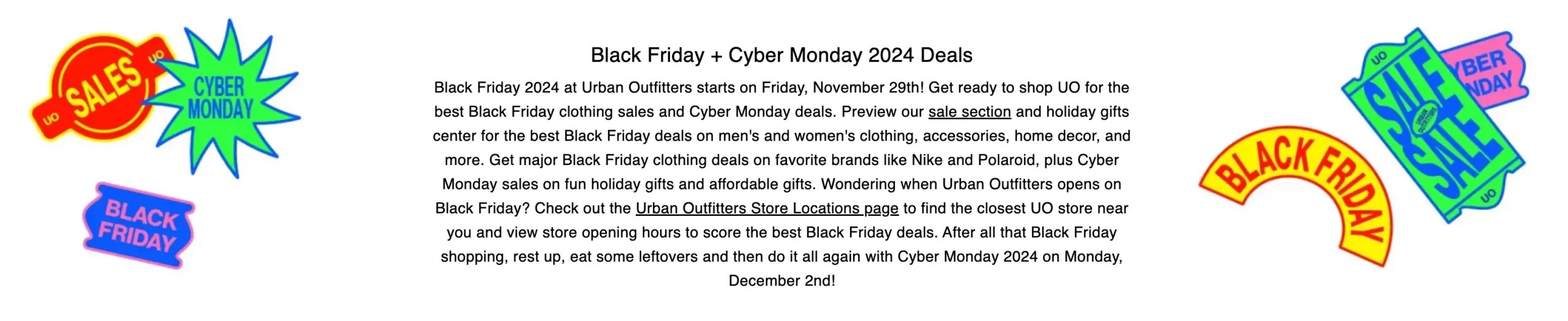 Urban Outfitters Black Friday campaign