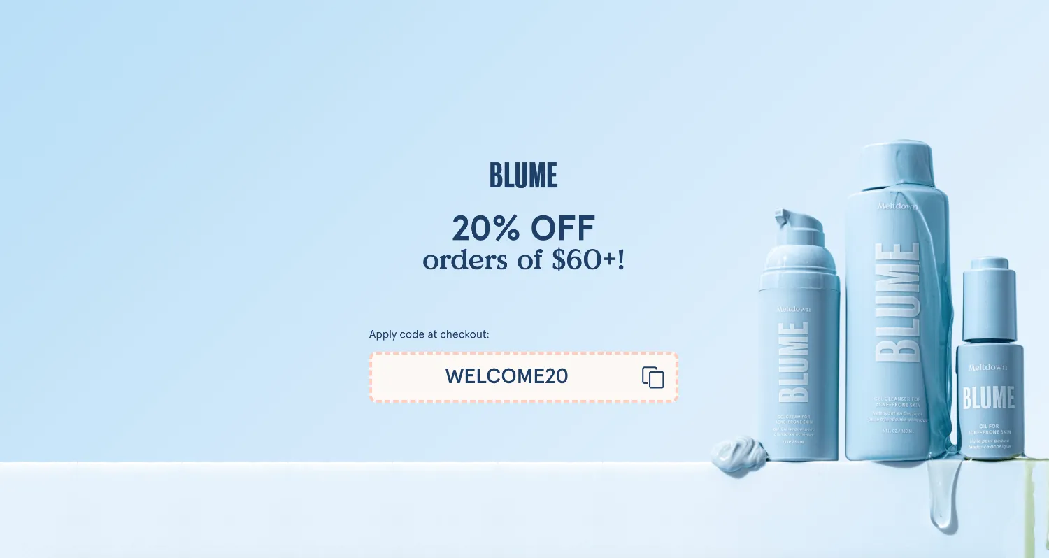 blume discount for new users