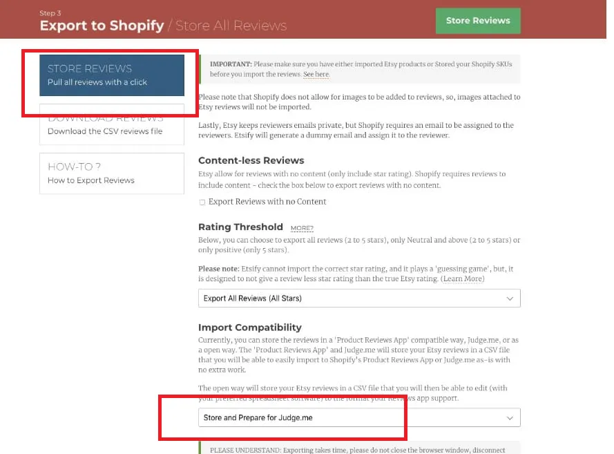 import-etsy-reviews-app-step-2