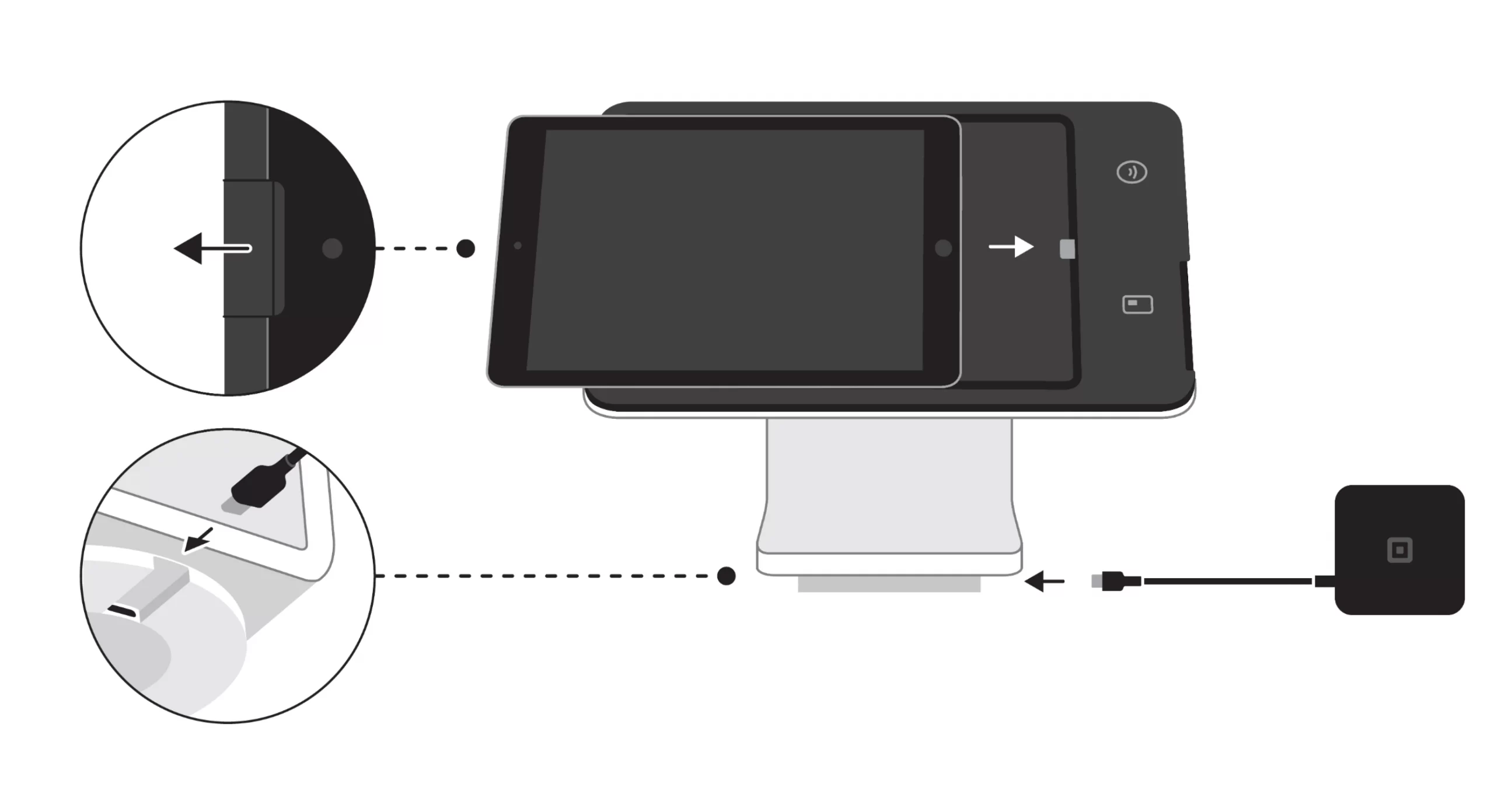 How to place iPad into Square Stand’s frame 