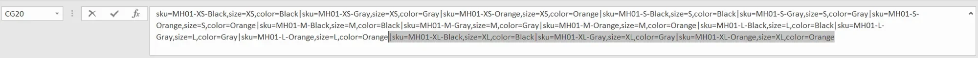Paste the attribute code