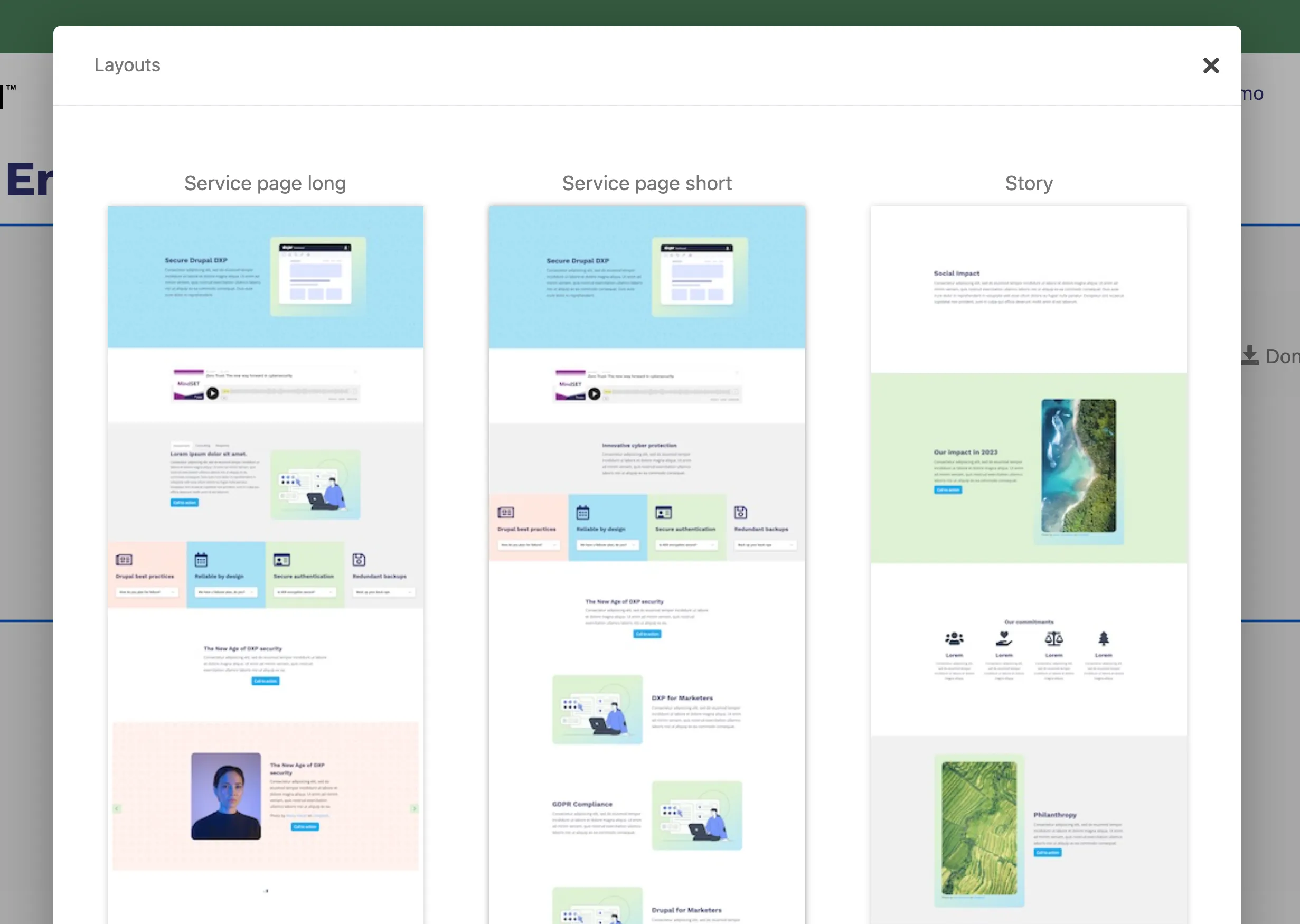 Drupal DPRX layouts