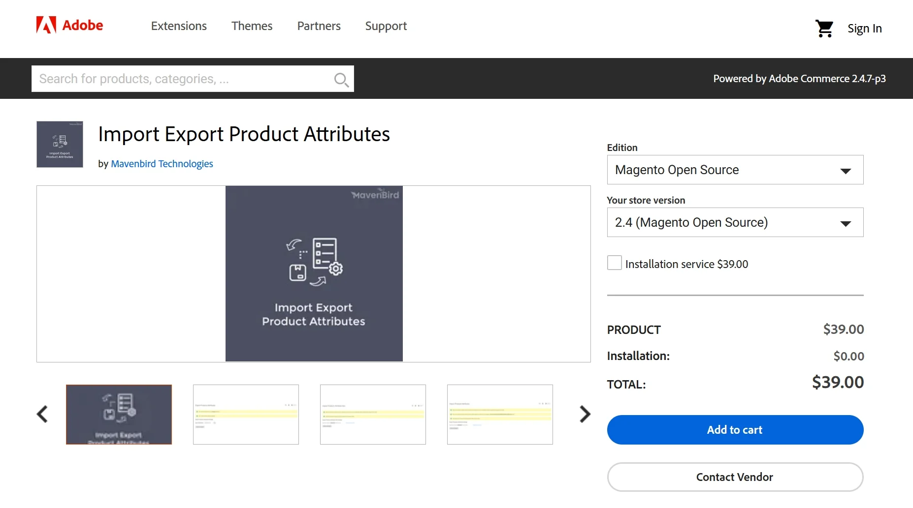 Import export product attributes by Mavenbird