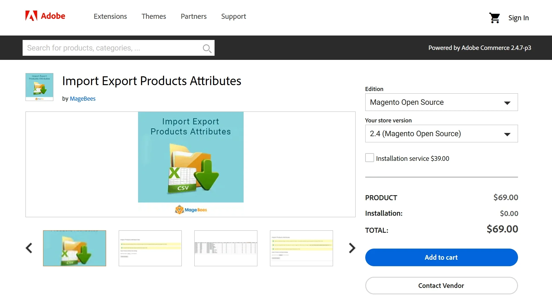 Import export products attributes by Magebees