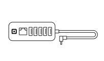 Insert the cable into one of the micro USB ports