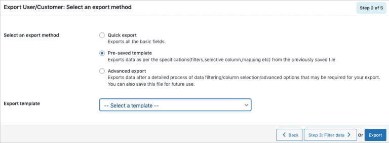 Method 2: Pre-saved templates 