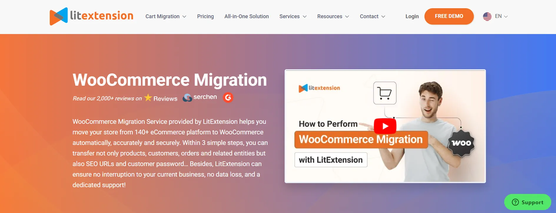 WooCommerce migration by LitExtension