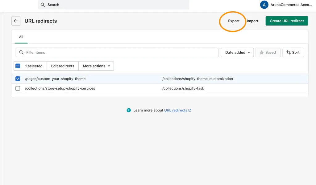 export-shopify-redirects-step-2