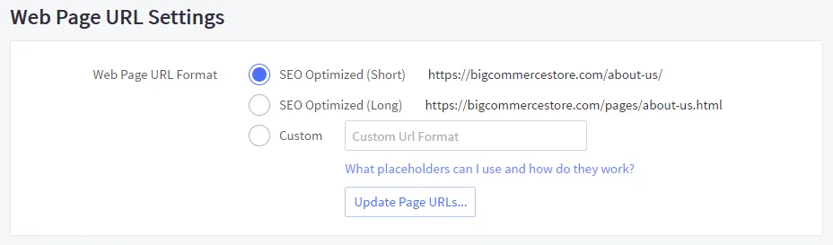 BigCommerce’s SEO features