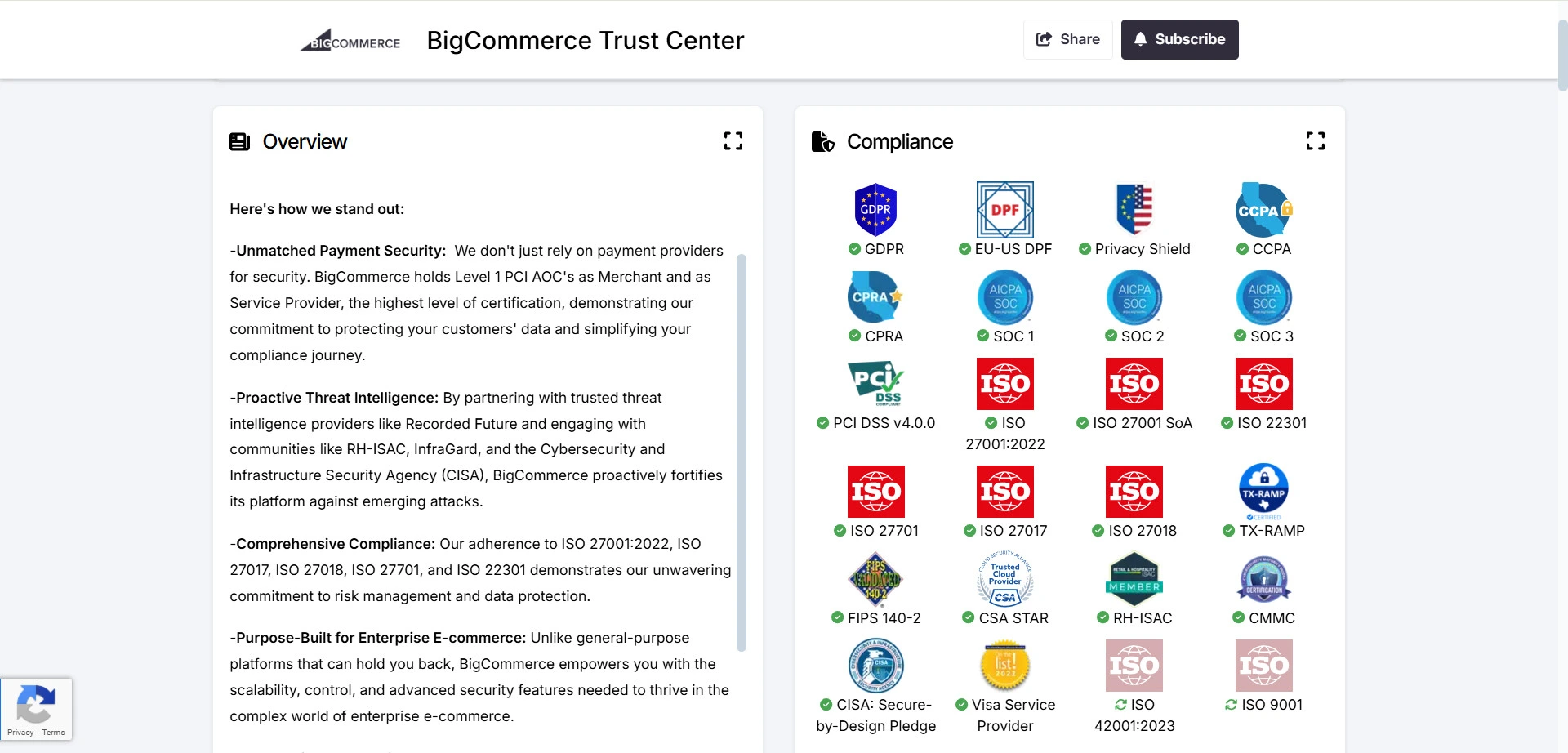 bigcommerce vs godaddy: security