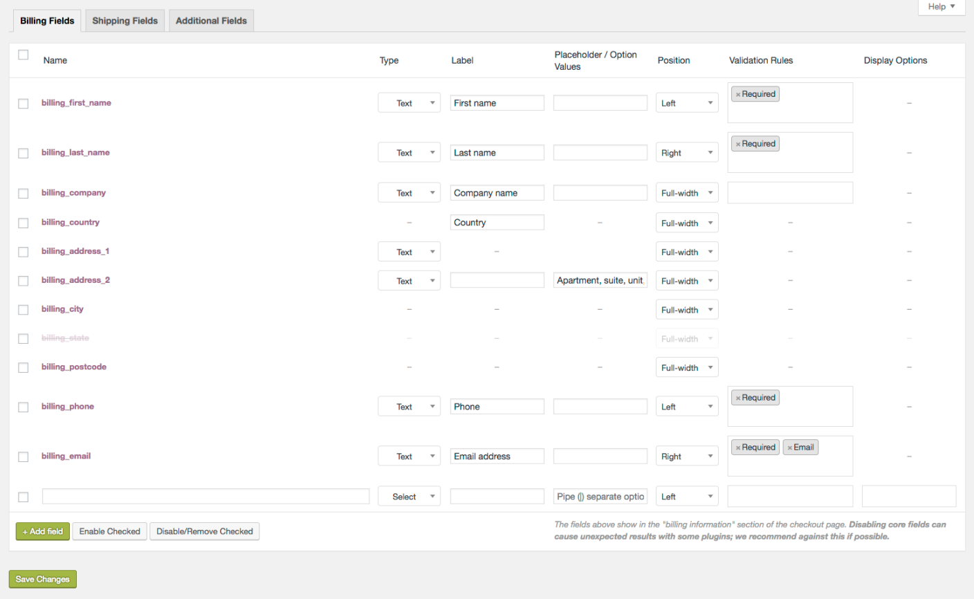 billing field plugin woocommerce