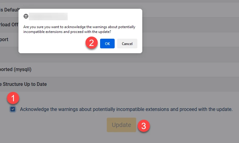 Click Update Joomla