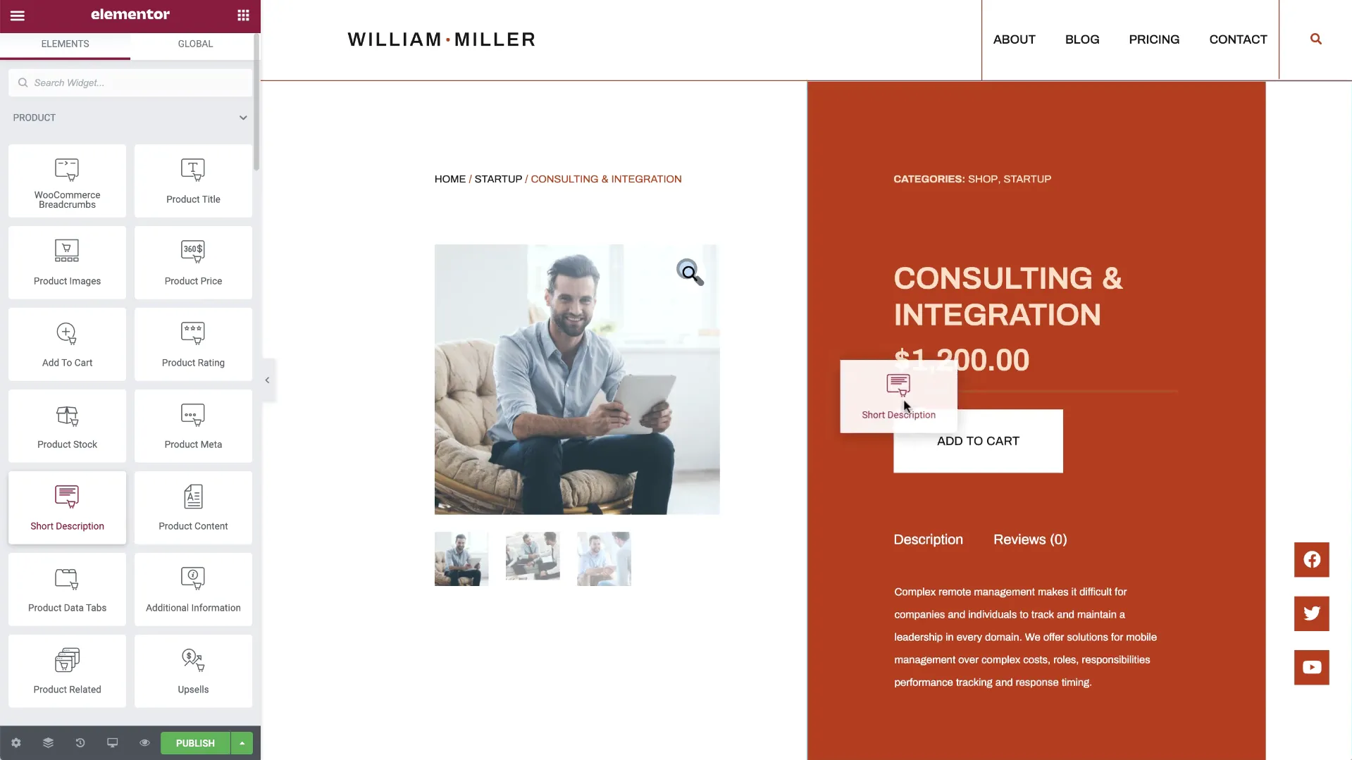 Step 3: Drag-and-drop Elementor widgets