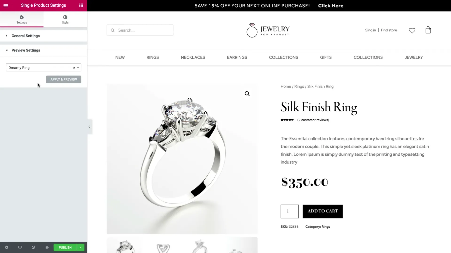 Step 4: Preview single product page