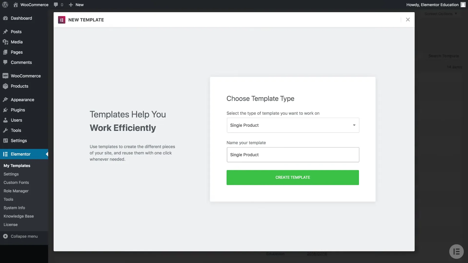 Step 1: Set up single product template