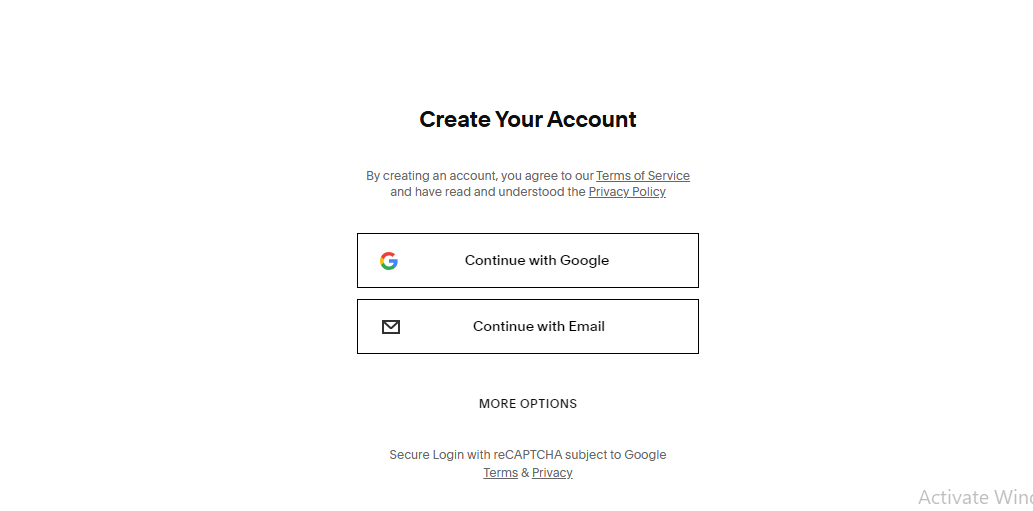 Create a Squarespace account