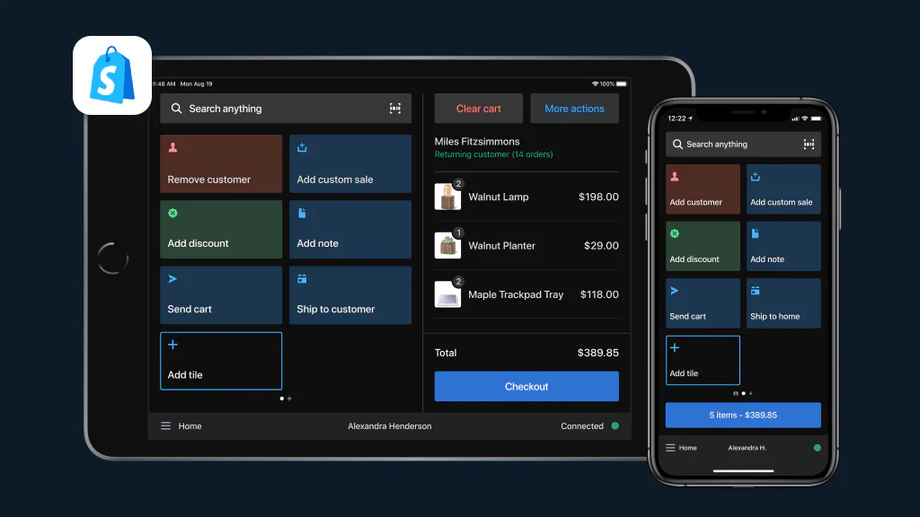 Shopify POS user interface