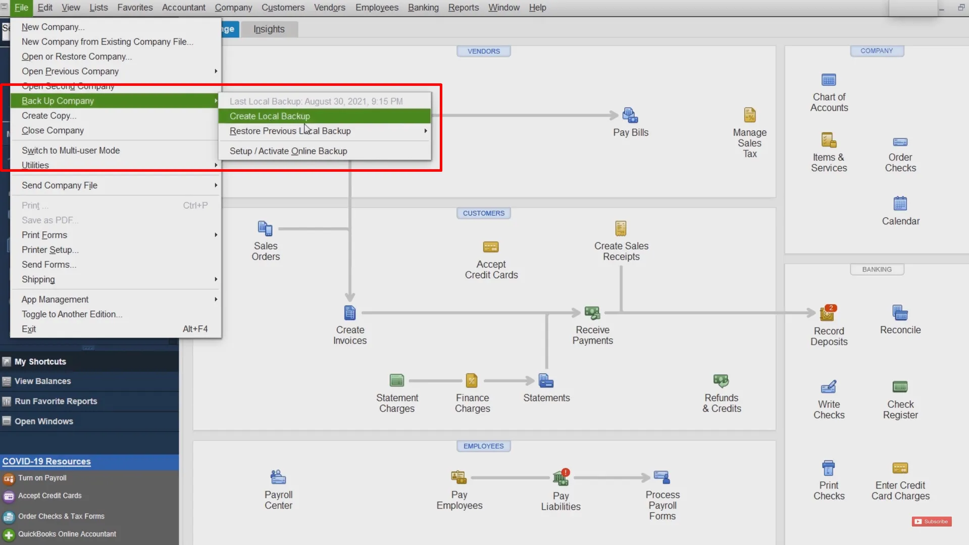 Step 2: Create Local Backup