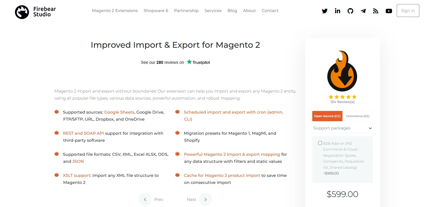 Improved import & export for Magento 2 by Firebear Studio