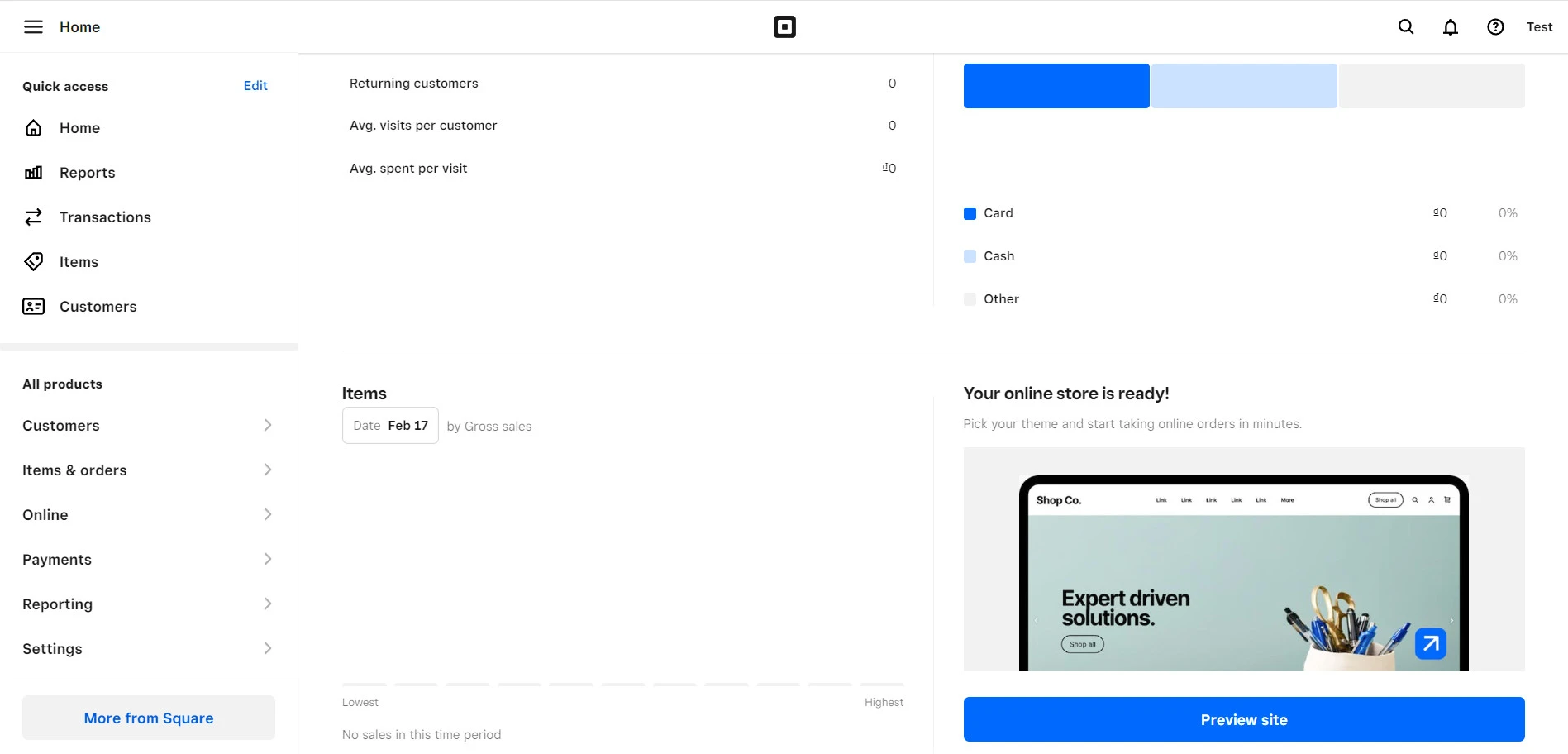 square dashboard