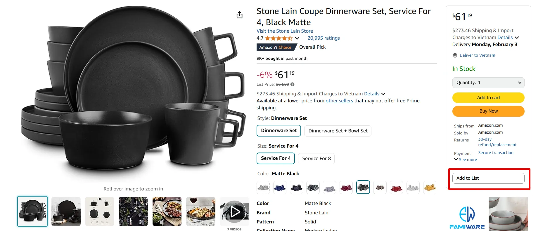 Customers can easily add products to their wishlists on Amazon