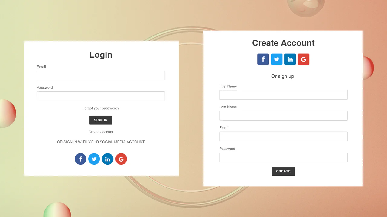 Social media login on eCommerce website