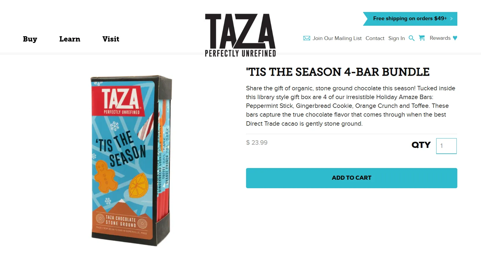 Taza Chocolate’s product description