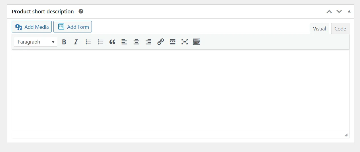WooCommerce product short description