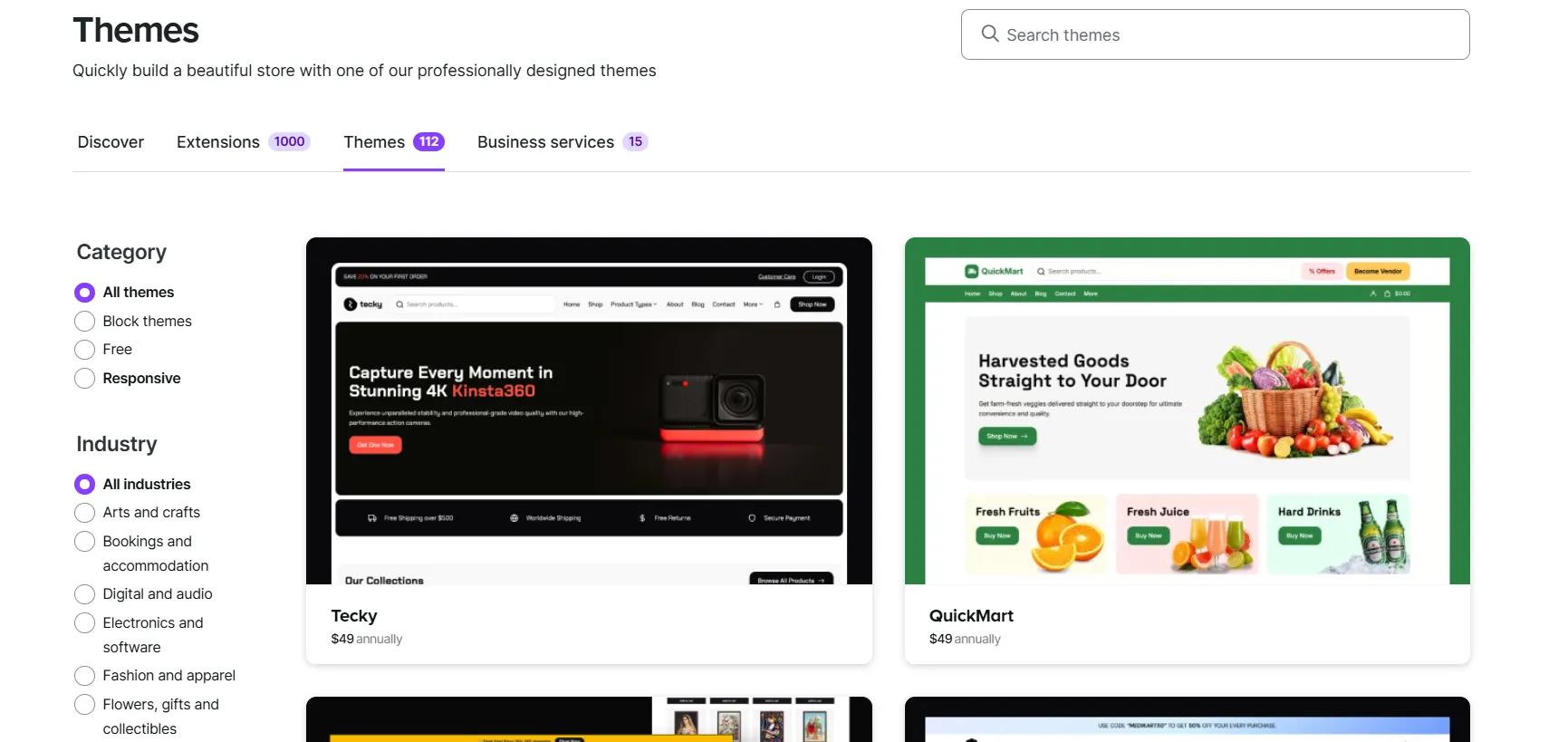 WooCommerce theme store
