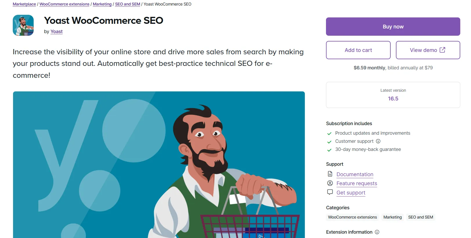 Yoast WooCommerce SEO is a popular plugin