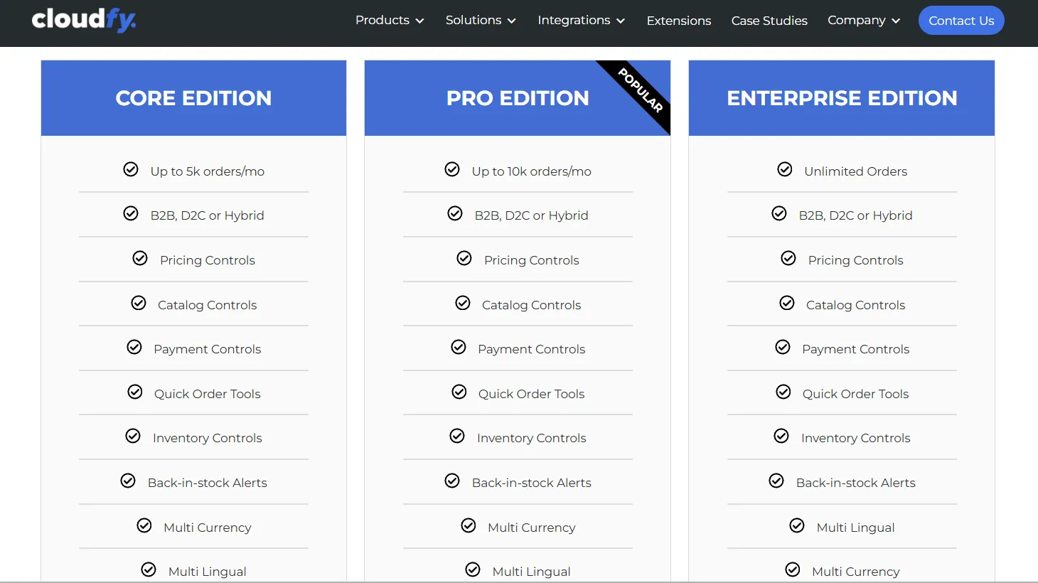 Cloudfy pricing plans for B2B businesses