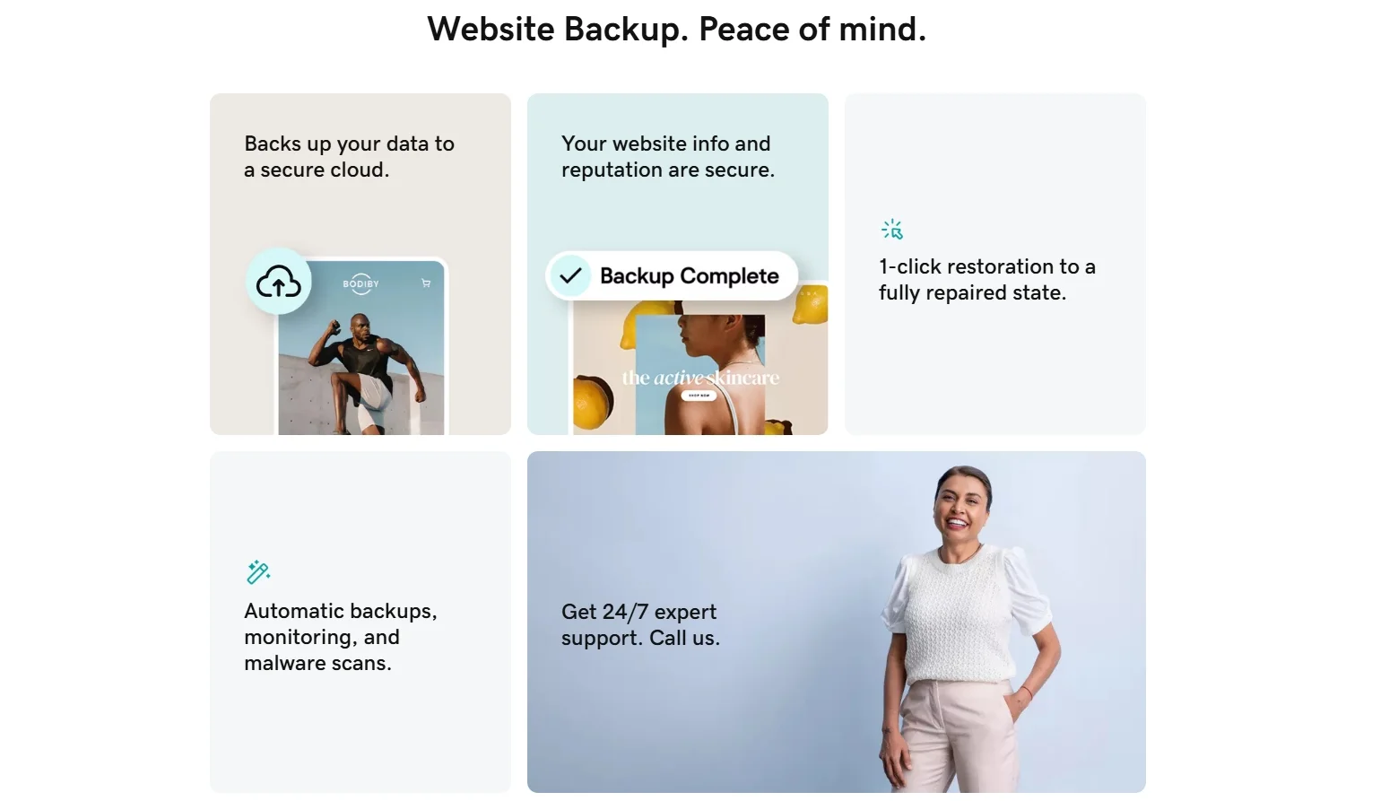 GoDaddy Website Backup service